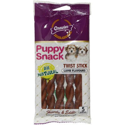 Gnawlers Wang Twisted Stick Dog Treats - 80 g