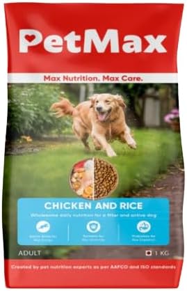 Petmax Dry Dog Food for Adult – Chicken & Rice 1kg Bag