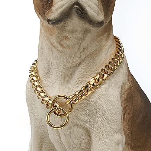Golden Choke Dog Collar - Size 8 Pack