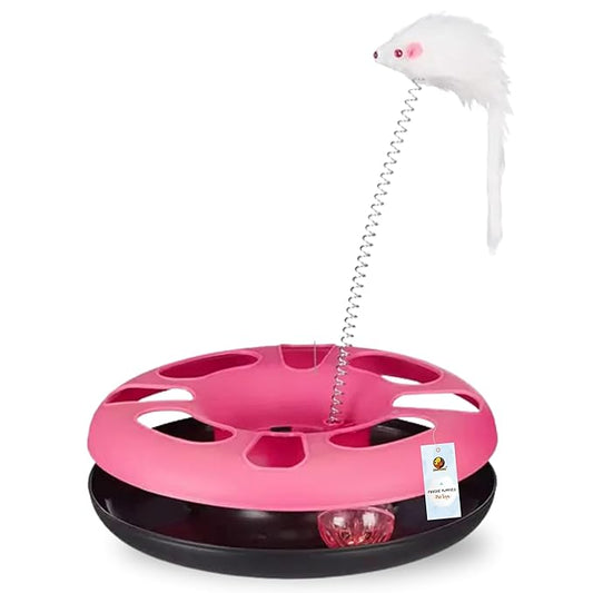 Happy Circle Spinner with Ball, Bell & Feather Mouse Pack
