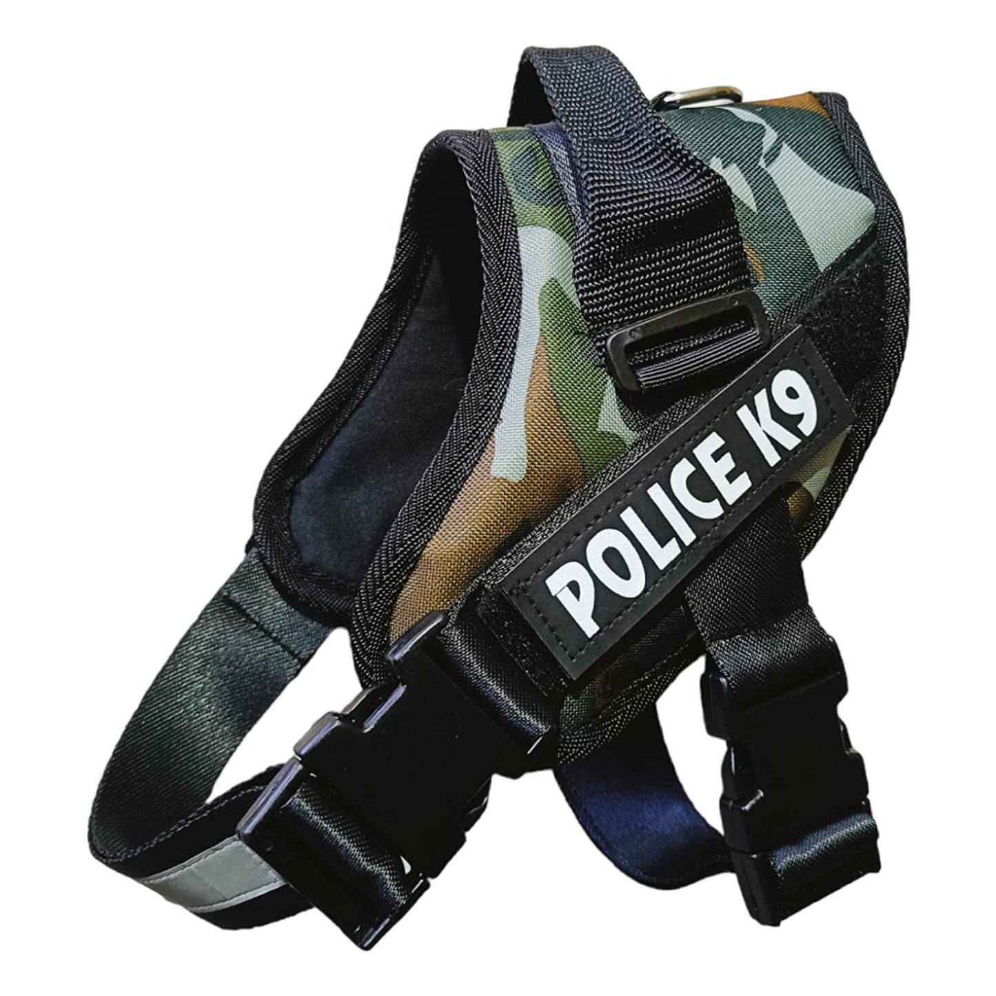 Printed Adjustable K9 Police Dog Harness Vest with Hook - image 4
