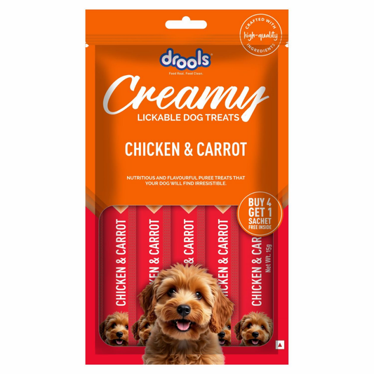Drools Creamy Chicken and Carrot dog treats 75 g