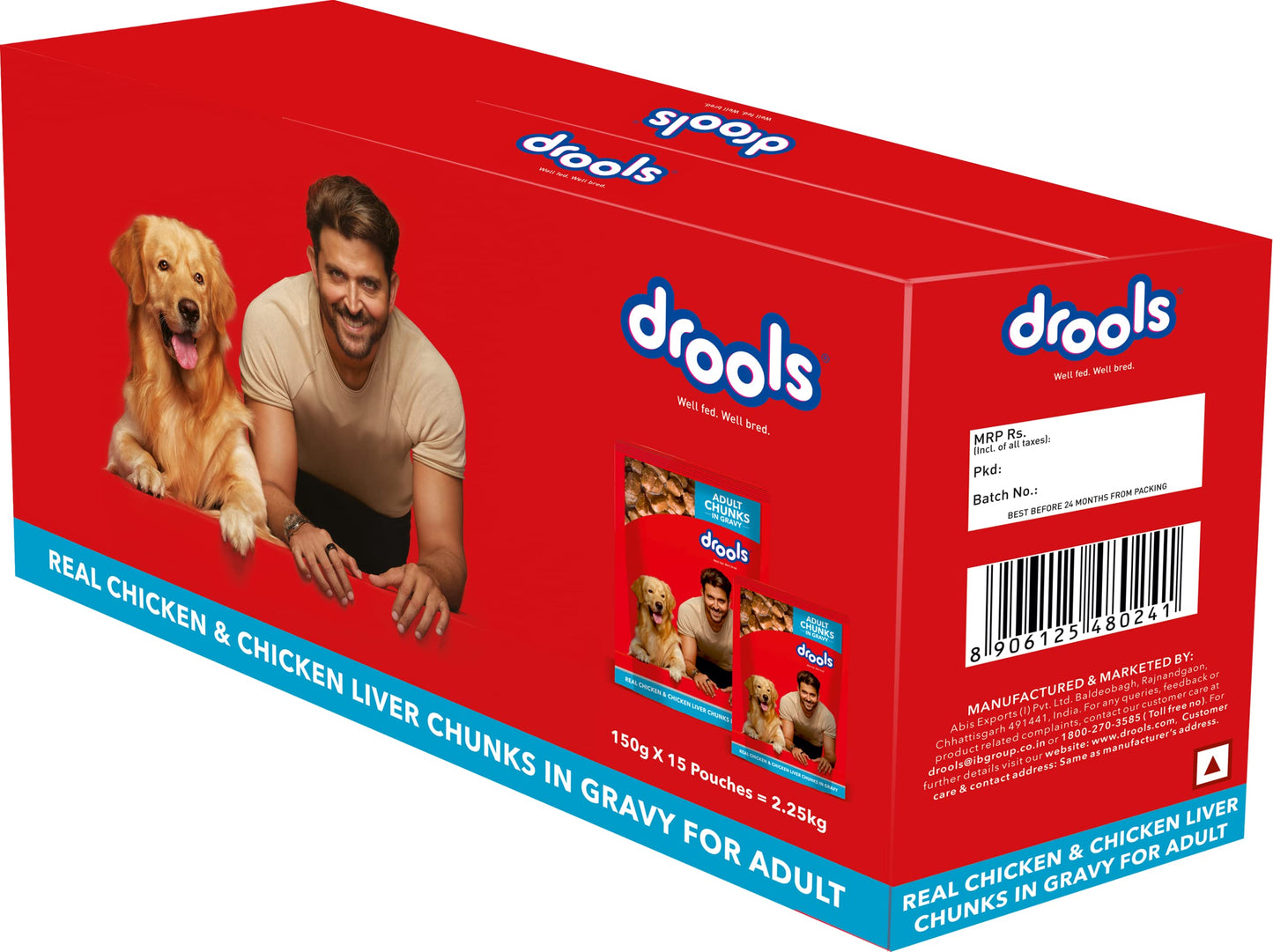 Drools Adult Real Chicken & Chicken Liver Chunks Wet Dog Food