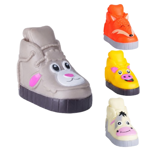 Vinyl Squeaky Shoe Dog Toy Pack
