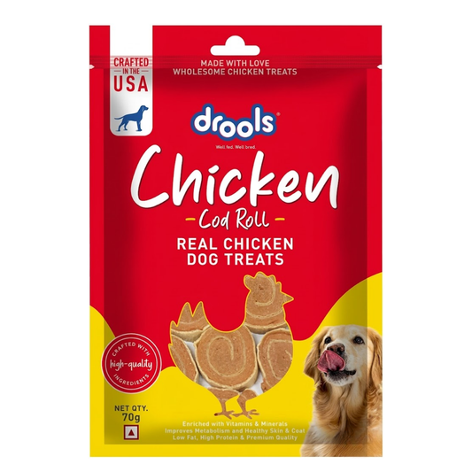 Drools Chicken Cod Roll Dog Treats Pack