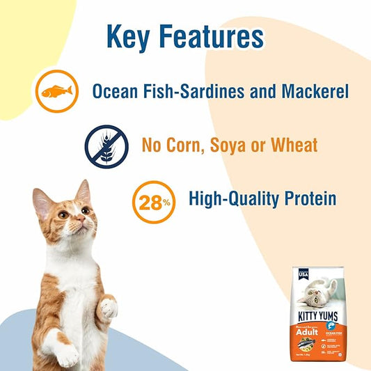 Kitty Yums Ocean Fish Adult Cat Dry Food