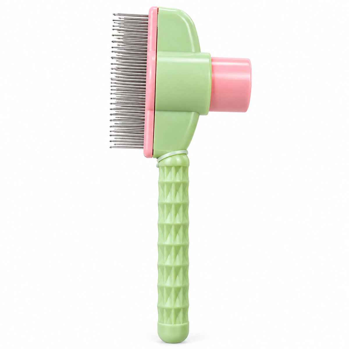 Pet Slicker Brush for Dogs & Cats - Mint Green & Pink