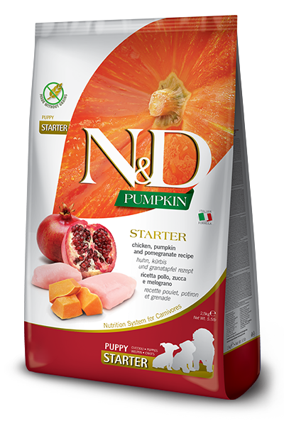 Farmina N&D Pumpkin Dog Food Chicken Starter Puppy 800g Bag