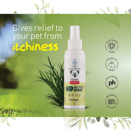 Natural K9 Anti-Tick Flea Repellent for Pet Dog & Cats - 100ml