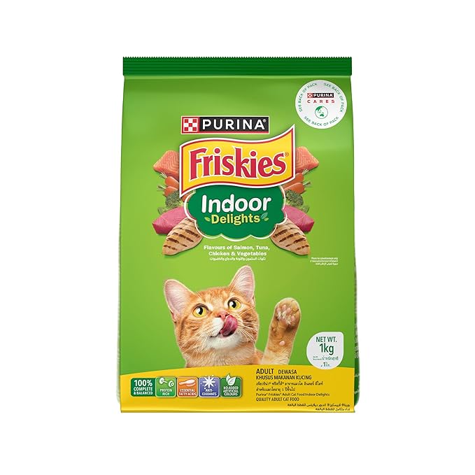 Purina Friskies Indoor Delights Dry Cat Food 1kg Bag