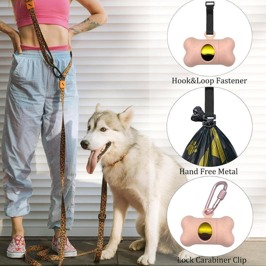 Bone-Shaped Poop Bag Holder with Carabiner Pack