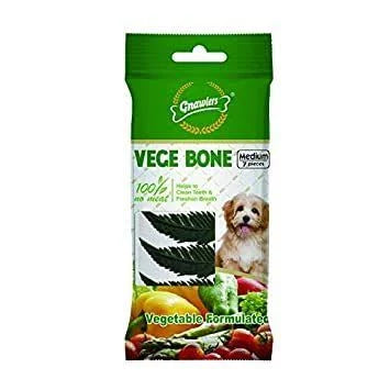 Gnawlers Vegetable Bone Dog Treats - Medium (7 pcs, 60 g)