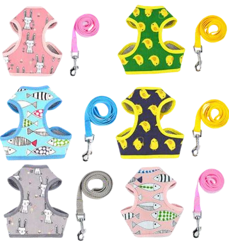 Tropical Print Chest Harness with Leash - Small Pack