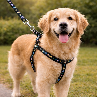 Patterned Harness and Leash Set
