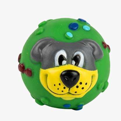 Dog Faced Squeaky Pet Ball