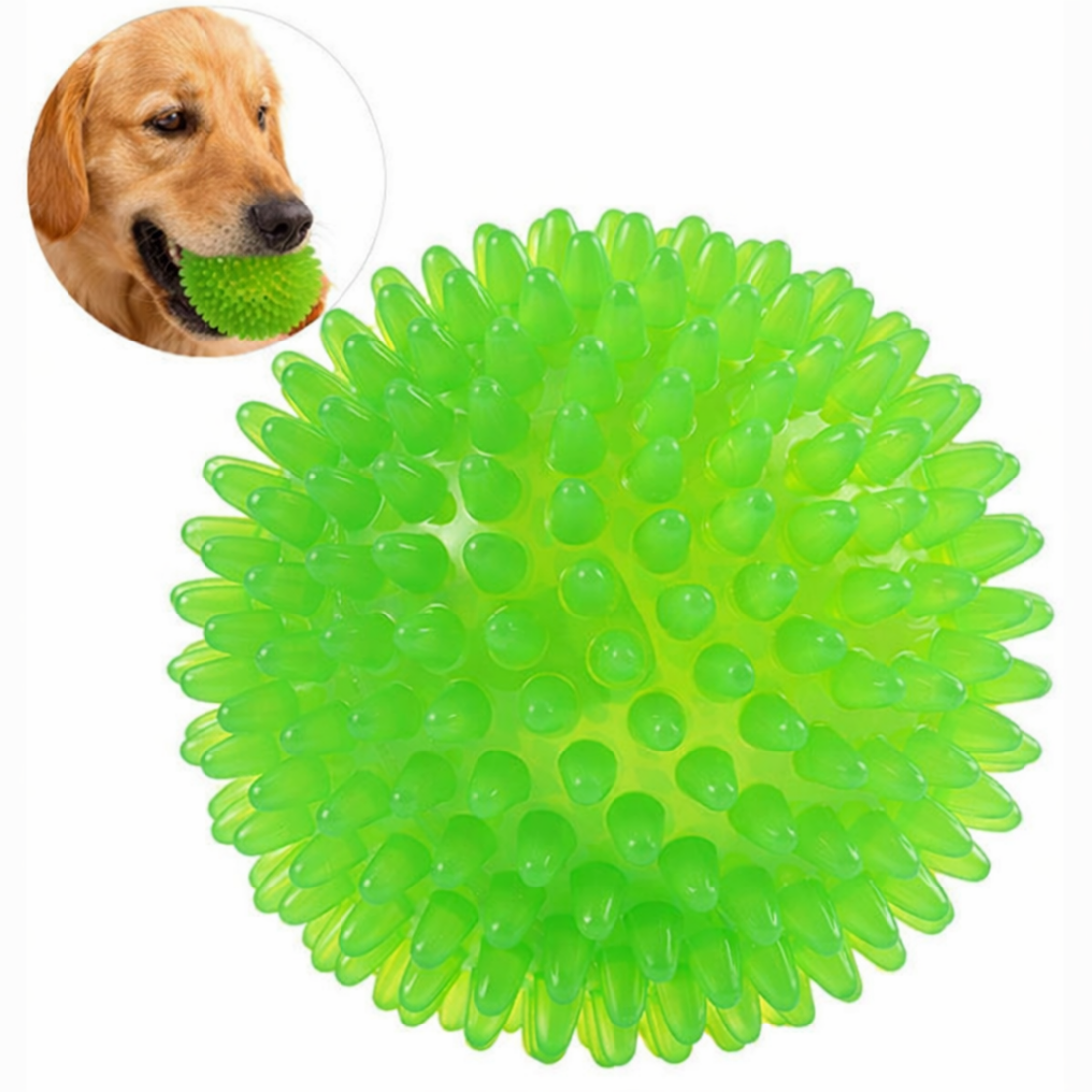 Durable Bright Colored Spiked Dog Ball