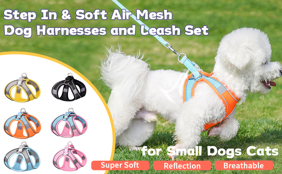 Premium Luxe Breathable Harness - Cat & Puppy M Pack