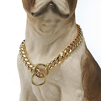 Golden Choke Dog Collar - 8 - image 2