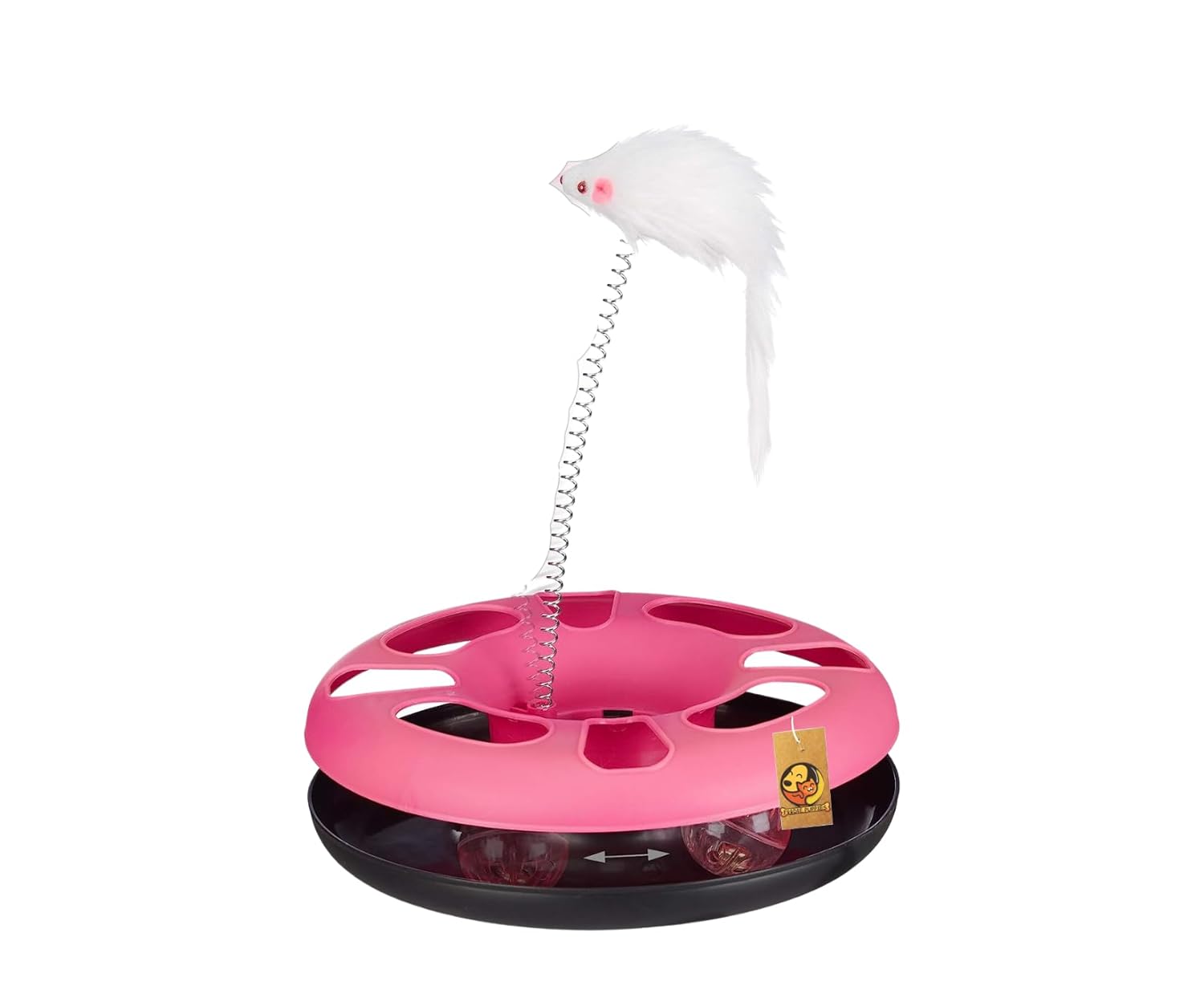 Happy Circle with Ball Bell and Feather Mouse Attached for Cats and Kittens - image 3