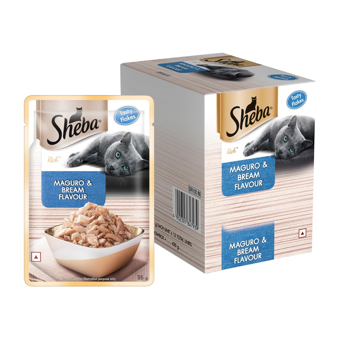 Sheba Fish with Maguro & Bream Flavour Cat 35gm Bag