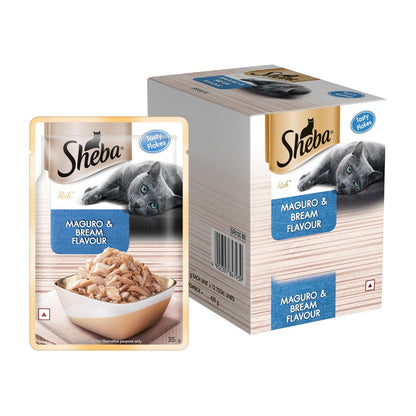 Sheba Fish with Maguro & Bream Flavour Cat 35gm Bag