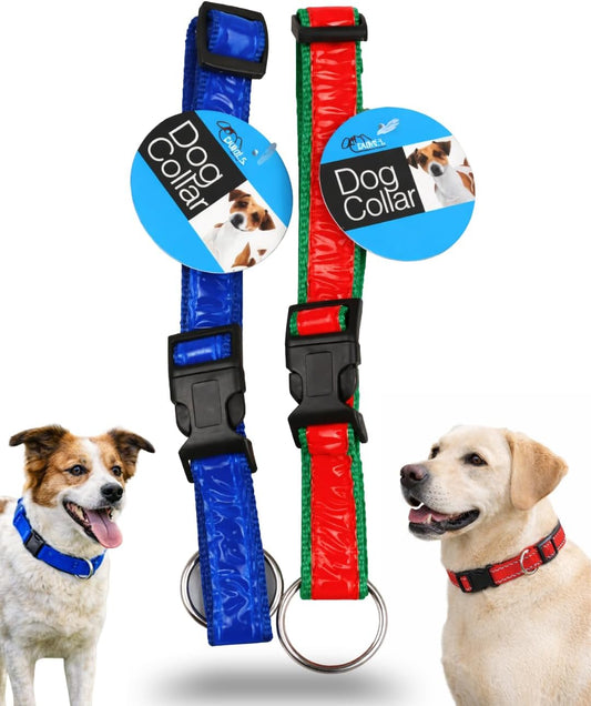 HobbsGo Reflective Nylon Dog Collar - Night Visibility 18mm Pack