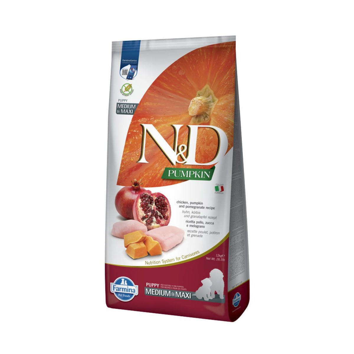 Farmina N&D Pumpkin Dog Food Chicken Puppy Mini 5kg Bag
