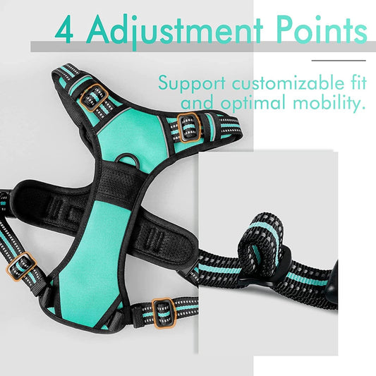 HobbsGo Padded Reflective Dog Harness | No-Pull Adjustable S Pack