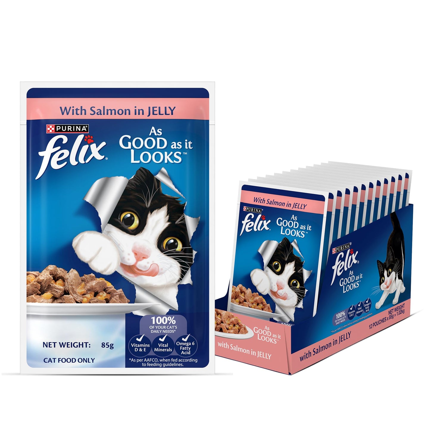 Purina Felix Adult Salmon in Jelly Wet Cat Food