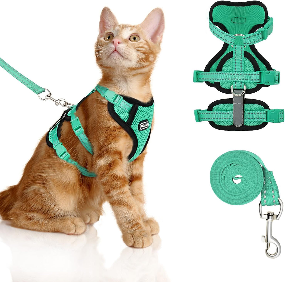 HobbsGo Cat Full Body Harness & Leash Set printed Pack