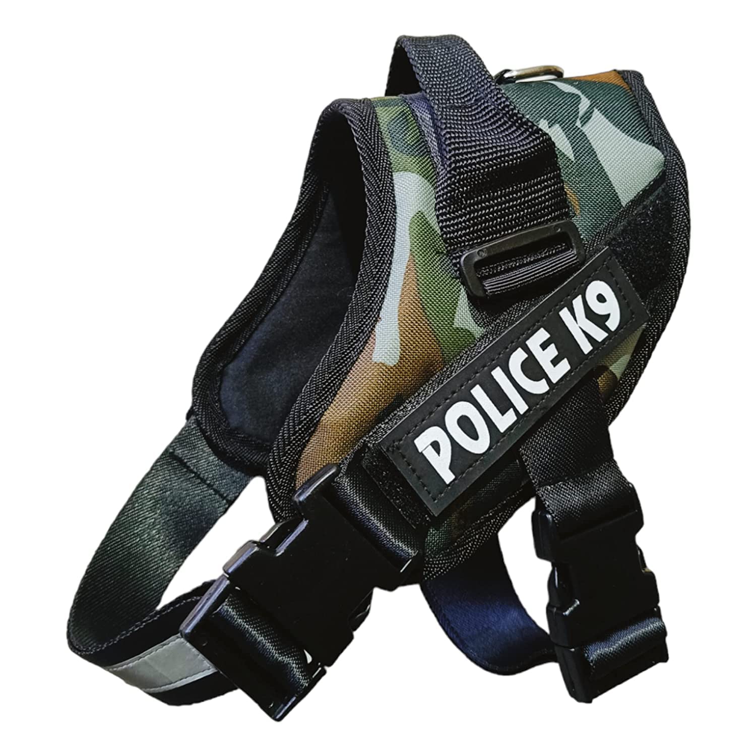 Printed Adjustable K9 Police Dog Harness Vest with Hook - image 4