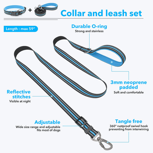 Radium Reflective Collar & Leash Set - 0.5" for Puppies Pack