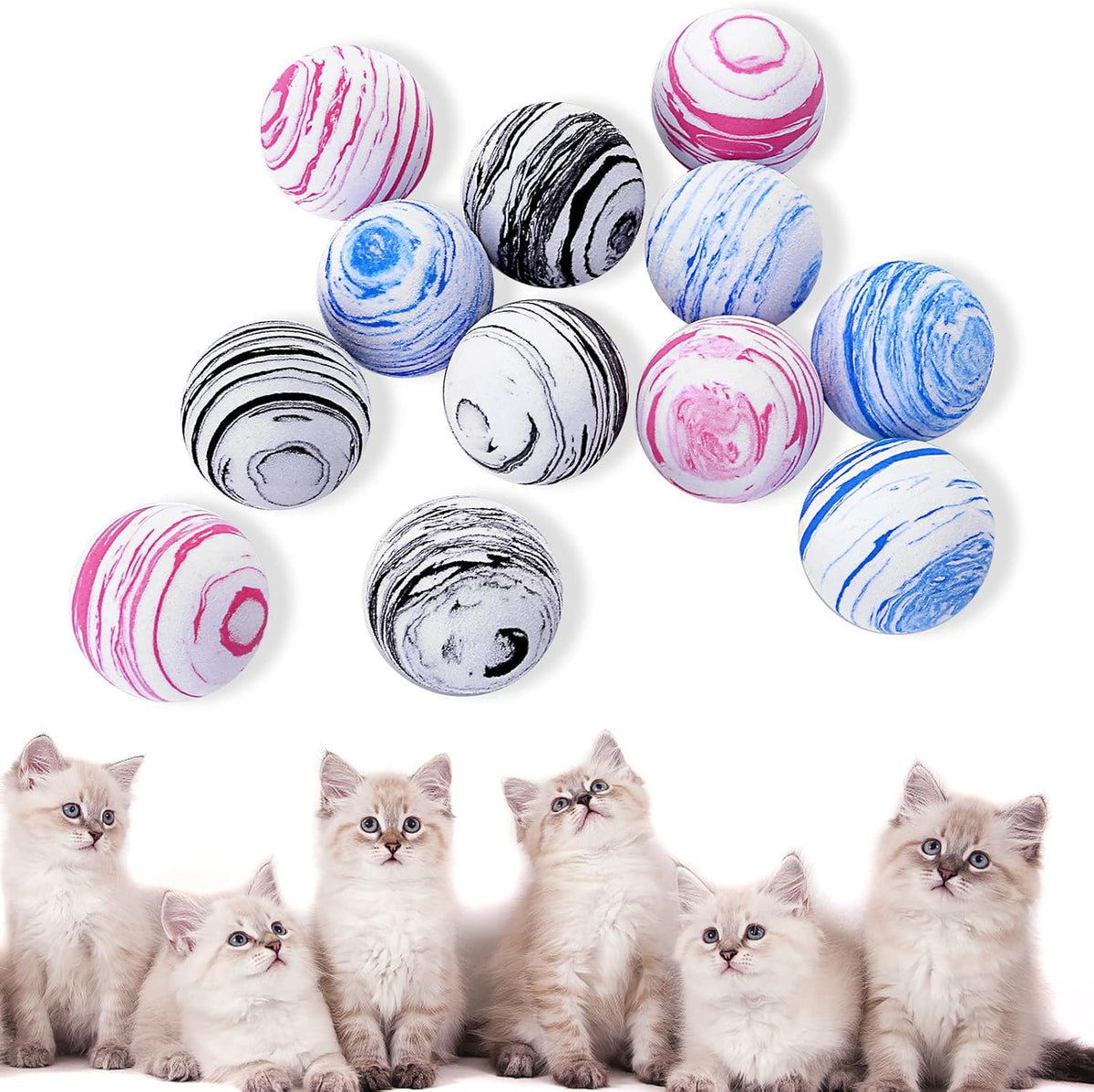 Multi-Colour Cat Ball - Large Pack