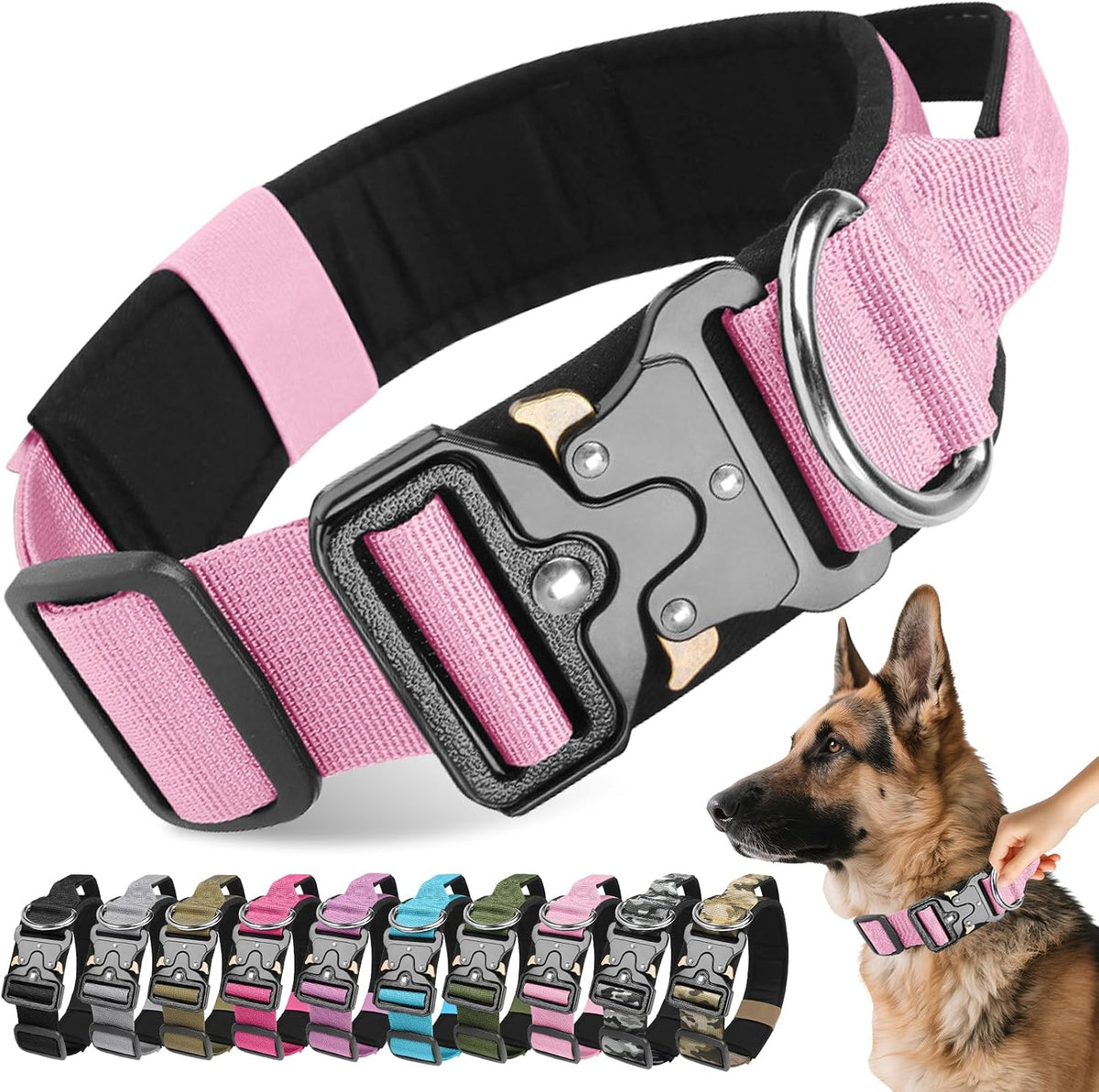 HobbsGo Nylon Padded Belt Collar for Dogs Pack