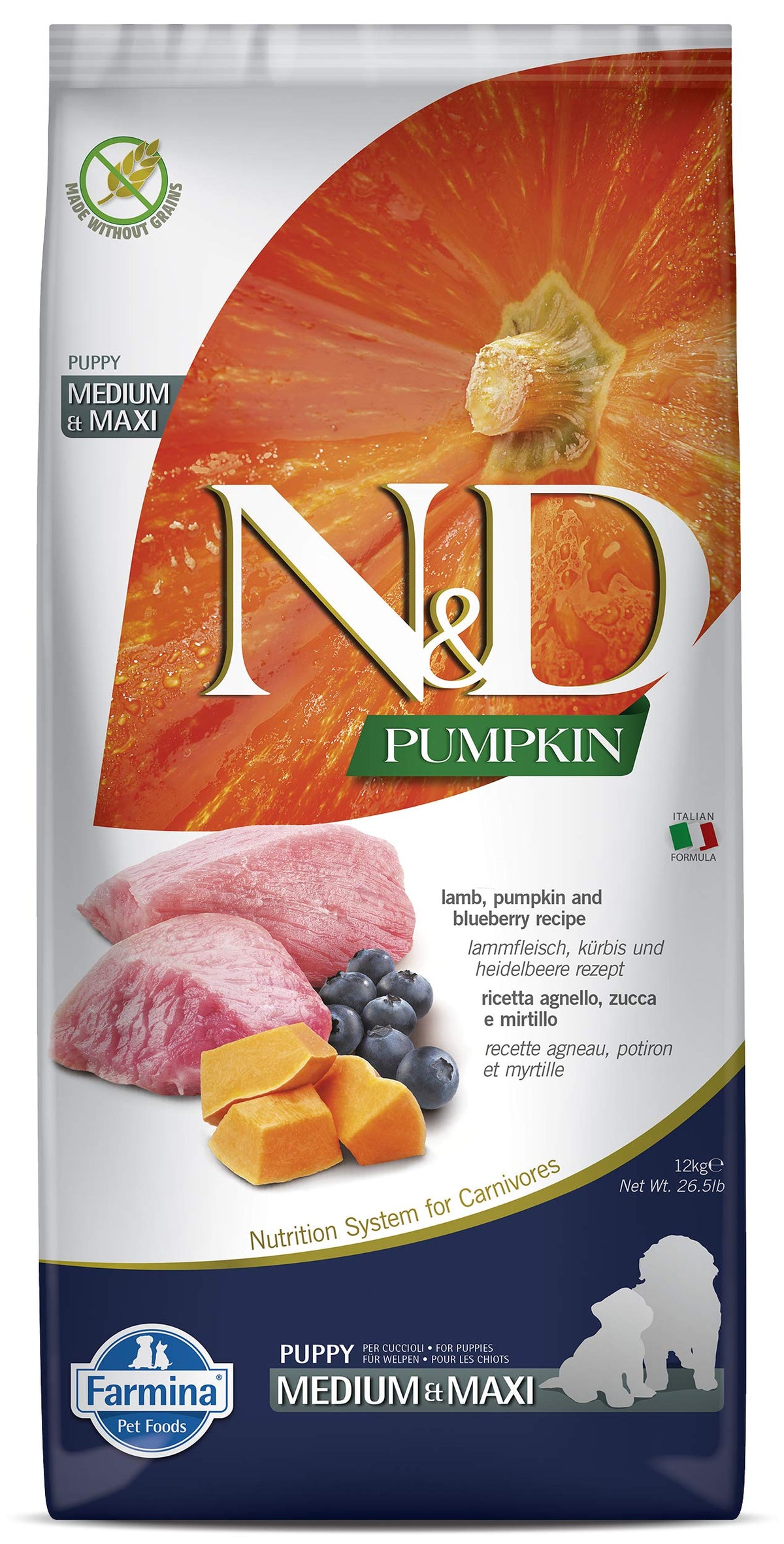 Farmina N&D Pumpkin Dog Food Chicken Puppy Mini 1.5kg Bag