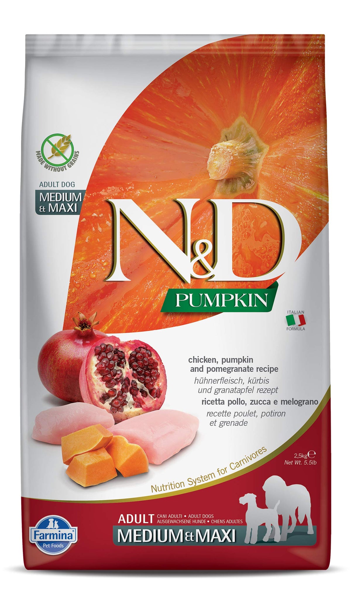 Farmina N&D Pumpkin Dog Food Chicken Adult Medium / Maxi 12kg Bag