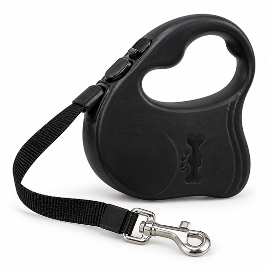 Retractable Dog Leash – 3 Meter Cord, Black