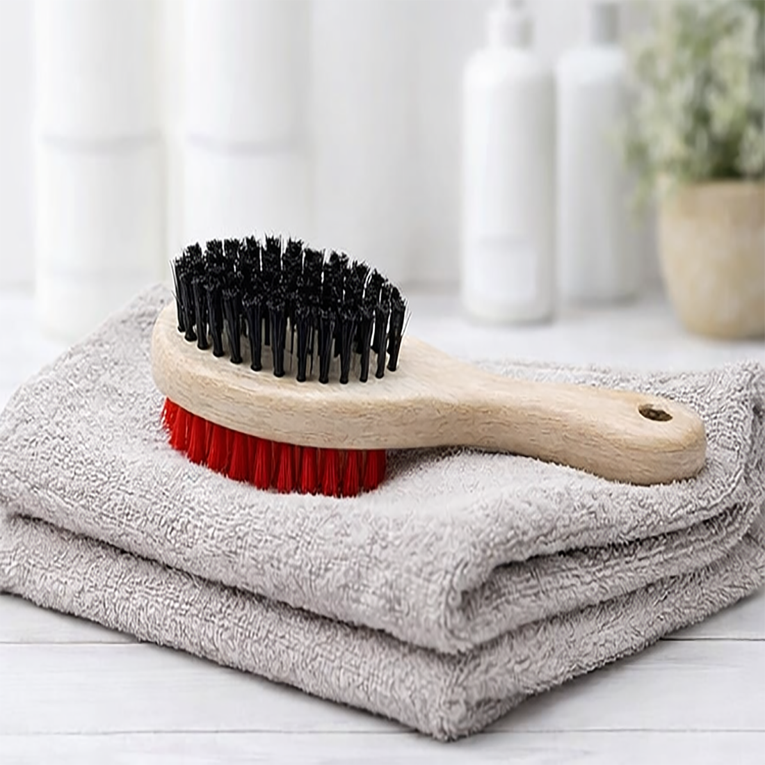 Premium Double-Sided Bristle Grooming Brush for Dogs & Cats