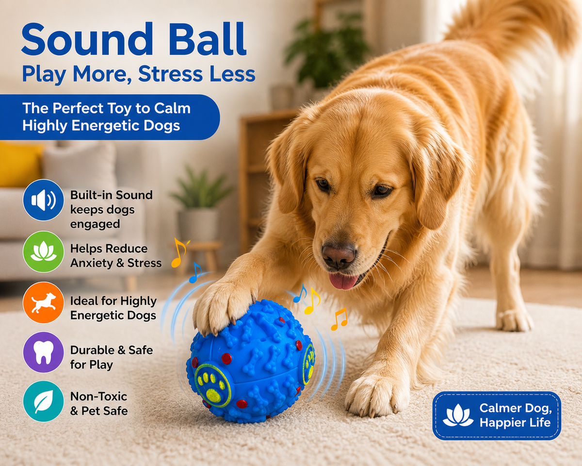 Sound Ball for Dogs – Interactive Squeaky Ball Toy for Energetic Dogs
