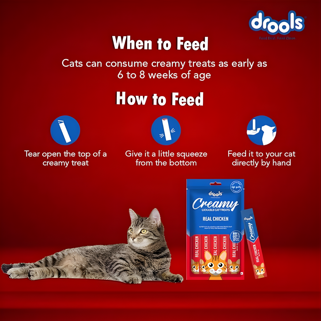 Drools Creamy Real Chicken 5 Sticks Cat Treats