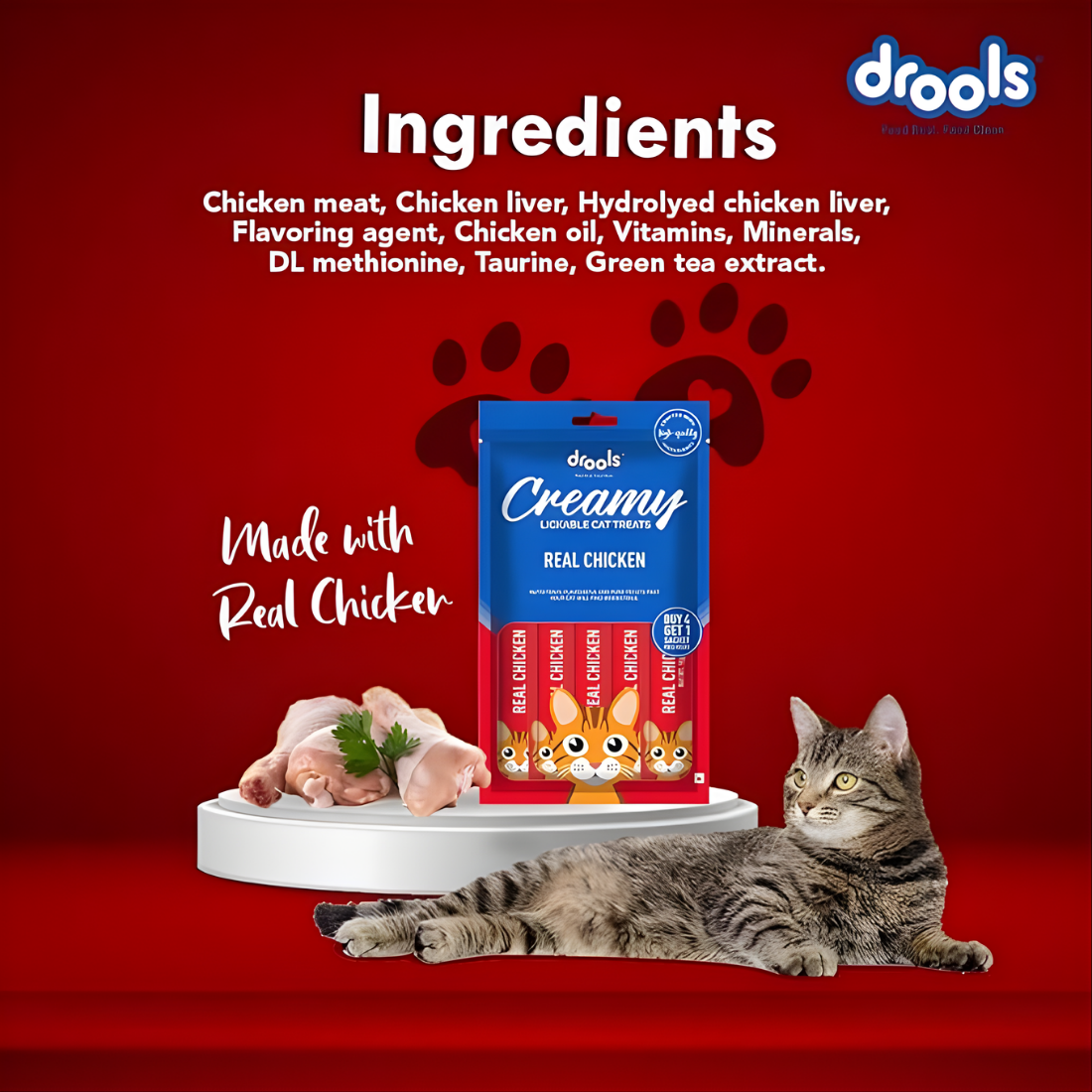 Drools Creamy Real Chicken 5 Sticks Cat Treats