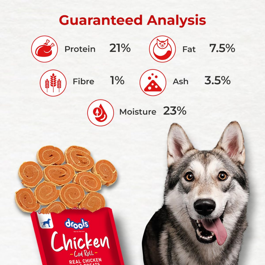 Drools Chicken Cod Roll Dog Treats