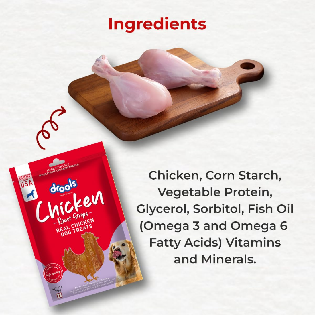 Drools Chicken Roast Strips Dog Treats