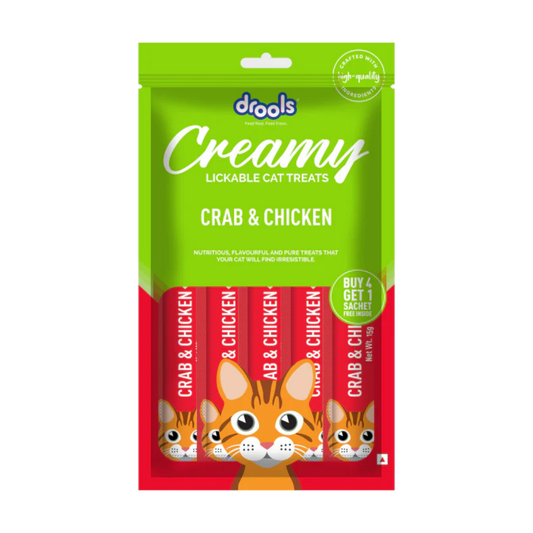 Drools Creamy Crab & Chicken 5 Sticks Cat Treats