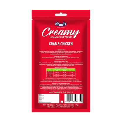 Drools Creamy Crab & Chicken 5 Sticks Cat Treats