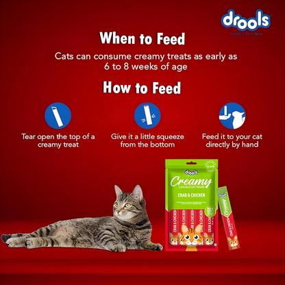 Drools Creamy Crab & Chicken 5 Sticks Cat Treats