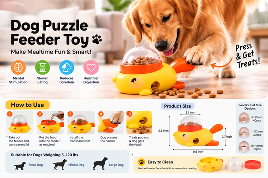 Dog Puzzle Feeder Toy – Interactive Treat Dispensing Slow Feeder