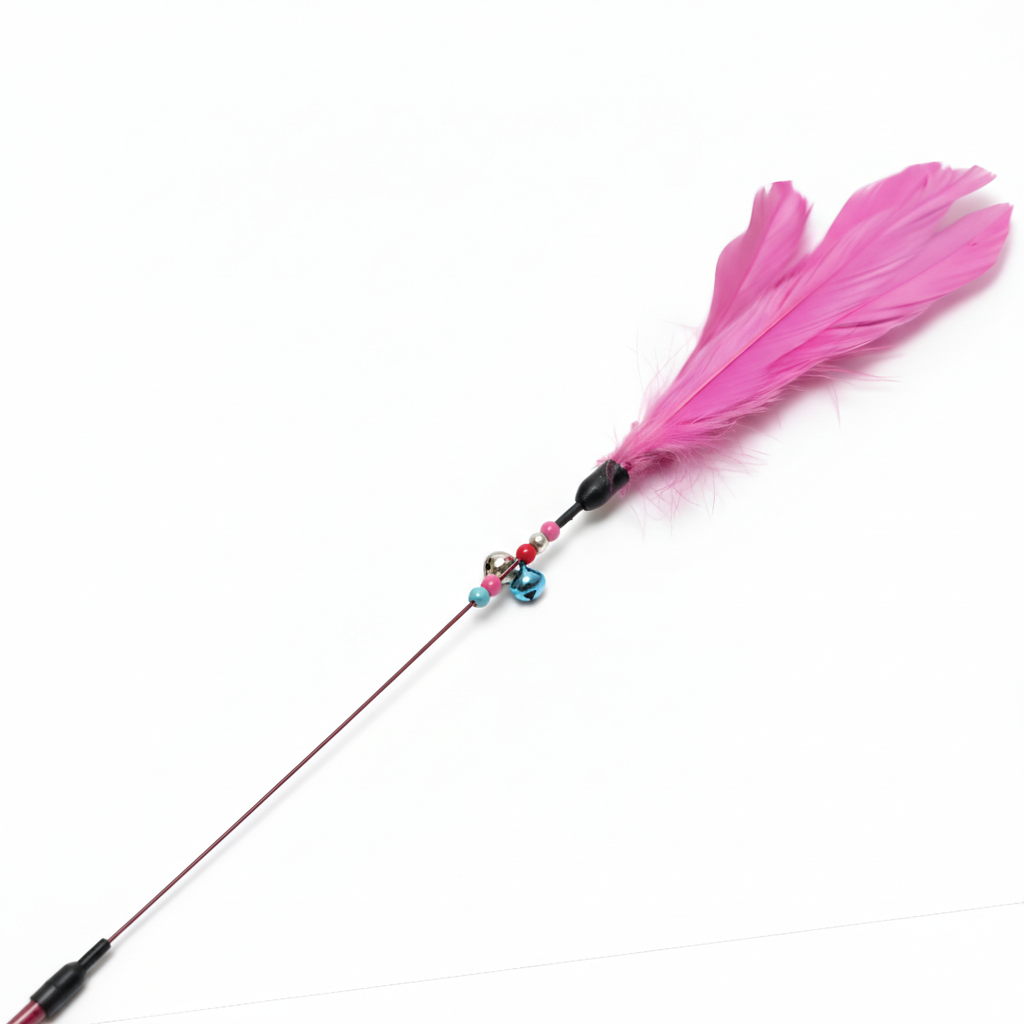 Feather Teaser Wand Cat Toy