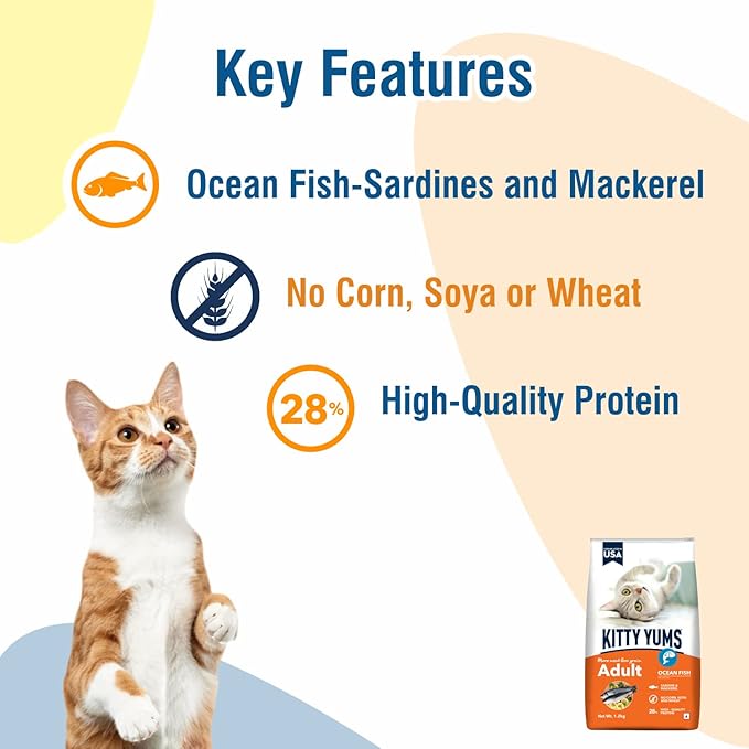 Kitty Yums Ocean Fish Adult Cat Dry Food