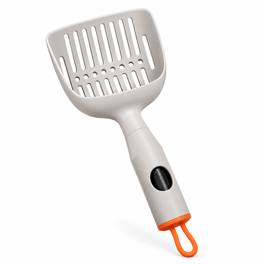 Nunbell Pet Litter Scoop with Poop Bag Holder – Large Capacity